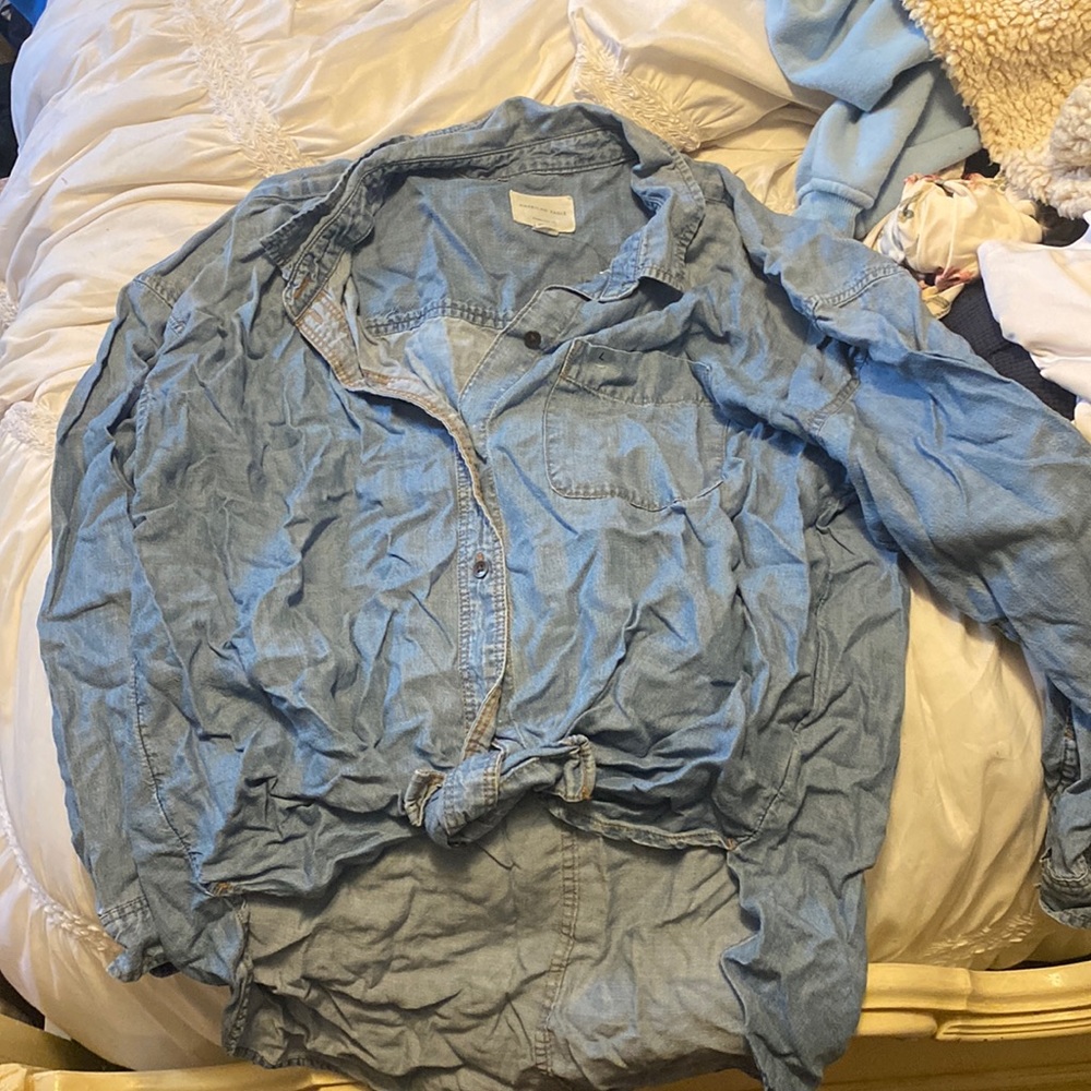 American Eagle jean shirt, size L